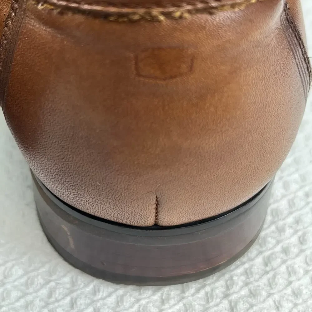 Florsheim Men’s 15184-221 Leather Bit Loafers Cognac Brown 11D Dress Shoes
